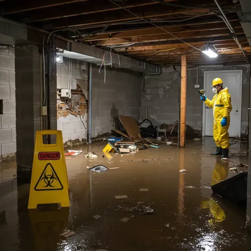 Flooded Basement Electrical Hazard in Warren County, IA Property